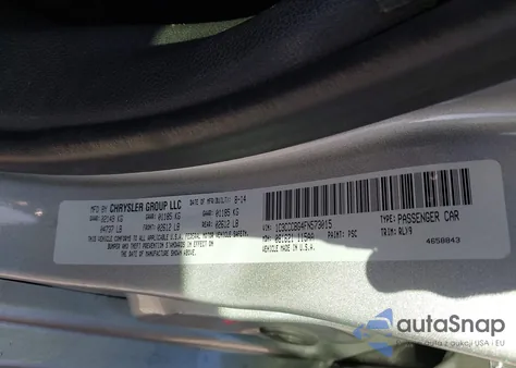 2015 Chrysler 200 S z USA, uszkodzony, nr VIN 1C3CCCBG4FN573015